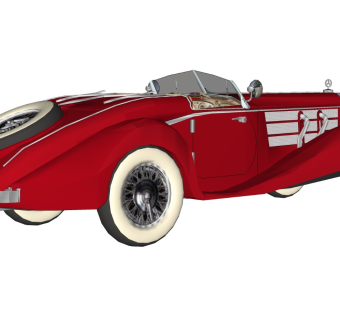 超精细汽车模型 奔驰 Mercedes-Benz-500k 01_SU2015